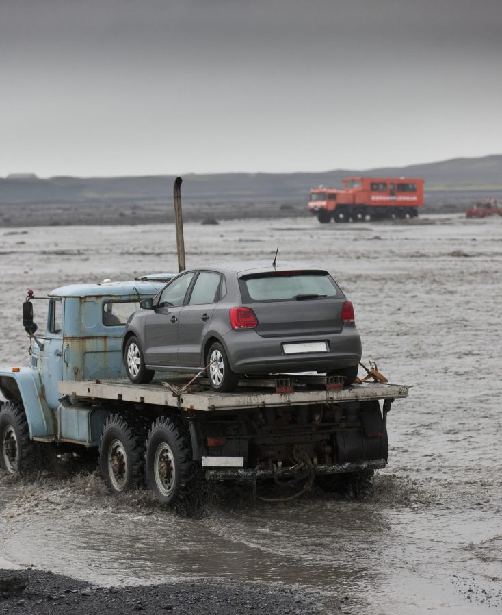 Flooded Mulakvisl River from glacial burst